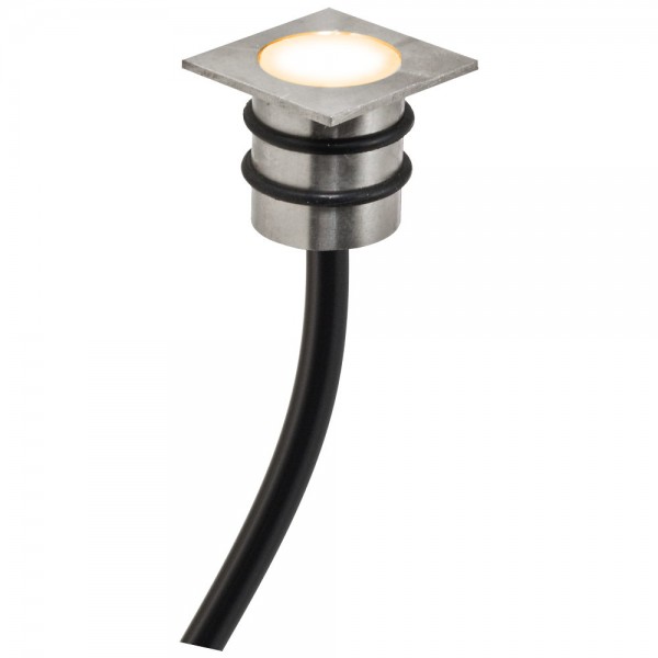 EVN LED Lichtpunkt Edelstahl Optik viereckig 18x18x15mm 0,2W 3000K >80° 12V IP68