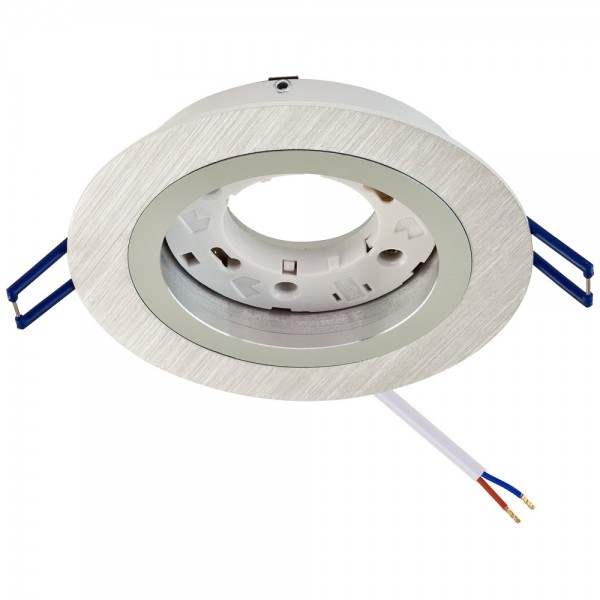 EVN Deckeneinbauleuchte Aluminium poliert rund 128x29mm 230V IP20