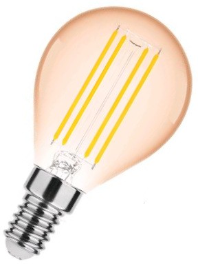 Modee Tropfen G45 LED Filament 4-33W/818 extra warmweiß 360lm E14 Bernstein 320°