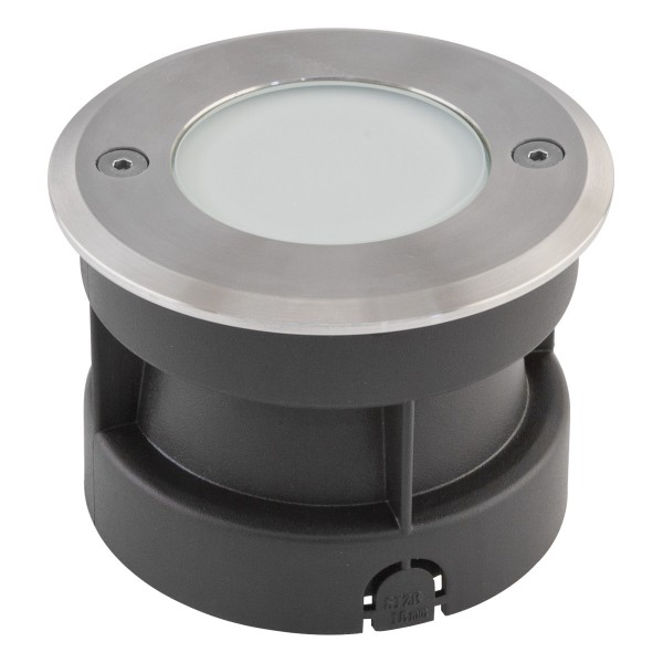 EVN LED Bodeneinbauleuchte Edelstahl Optik rund 100x70mm 2,5W 3000K 90lm >80° 100-240V IP67