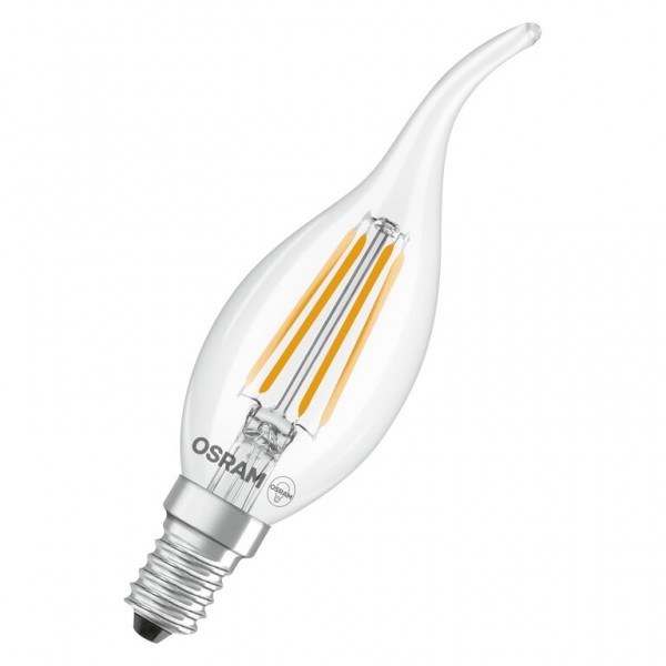 Osram / Ledvance Star Kerze BA LED Filament 3.4-40W 827 warmweiß 470lm E14 klar Windstoß 300° 220-240V