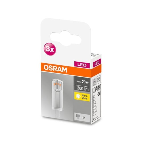 Osram Base Pin LED 1.8W/827 warmweiß 200lm G4 3er Pack