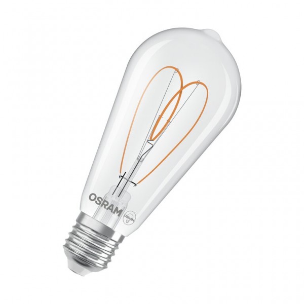 Osram / Ledvance Vintage 1906 Edison ST LED Filament Heart 7.2-60W 927 warmweiß 806lm dimmbar E27 klar 300° 220-240V