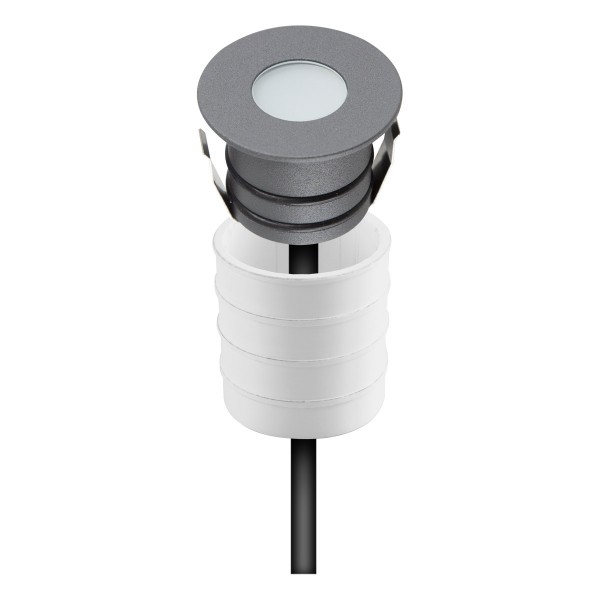 EVN LED Bodeneinbauleuchte anthrazit rund 45x36mm 3W 3000K >80° 12V IP65