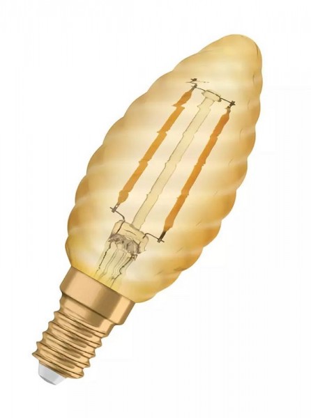 Osram LED Vintage 1906 Classic BW Filament Gold 1,5-12W/ E14 120lm klar warmweiß 300° nicht dimmbar