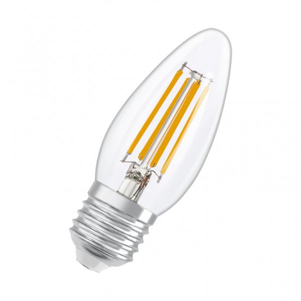 Osram / Ledvance Superstar Kerze B LED Filament 3.4-40W 827 warmweiß 470lm dimmbar E27 klar 320° 220-240V