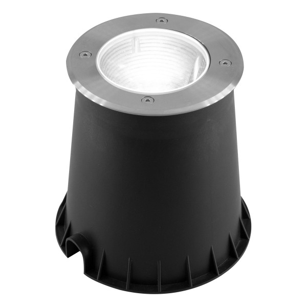 EVN schwenkbar runde LED Bodeneinbauleuchte 180x192mm 230V 4,6W 390lm 4000K IP67 21-40° Edelstahl Op