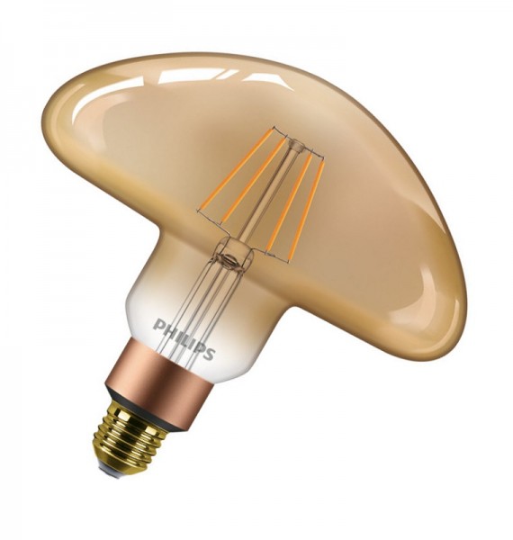 Philips LEDbulb Classic Mushroom Filament 5.5W/818 extra warmweiß 470lm dimmbar gold E27