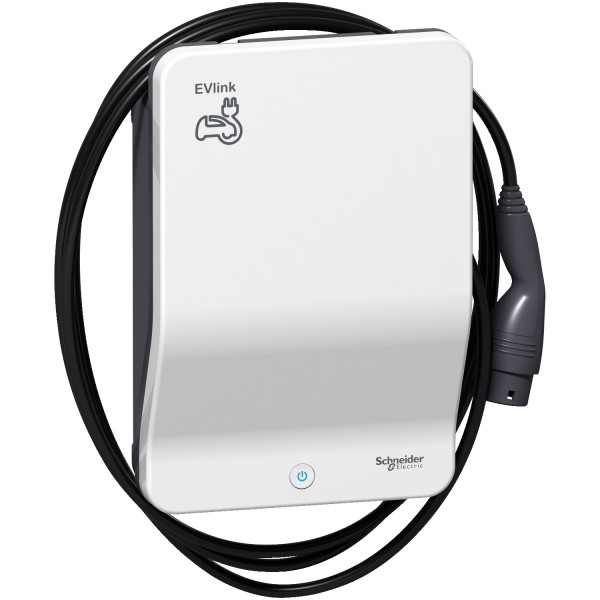 Schneider Electric EVlink G4 Smart 22kW Wallbox mit Ladekabel Typ2 4,5m - EVB1A22PCKI - förderfähig