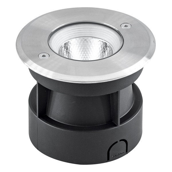 EVN LED Bodeneinbauleuchte Edelstahl Optik rund 120x94mm 6W 3000K 419lm 5-10° 100-240V IP67