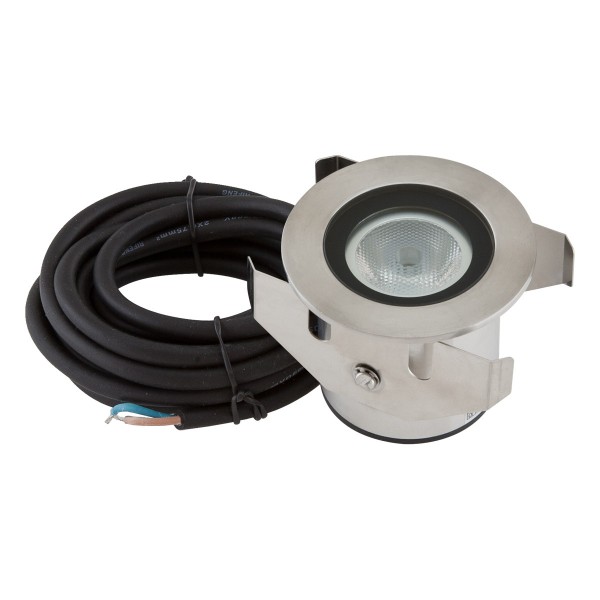 EVN LED Bodeneinbauleuchte Edelstahl Optik rund 60x48mm 1,2W 3000K 70lm 21-40° IP68