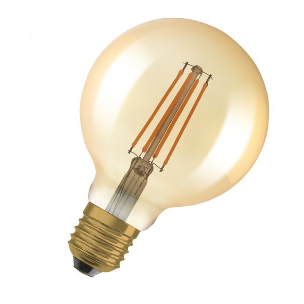 Osram / Ledvance Vintage 1906 Globe G95 LED Filament 6.5-55W 824 extra warmweiß 725lm dimmbar E27 klar 300° 220-240V