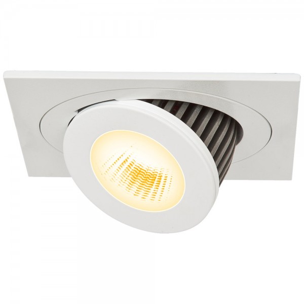 EVN LED Leuchte weiß drehbar schwenkbar viereckig 125x125x100mm 12W 3000K 1000lm 21-40° 100-230V IP20