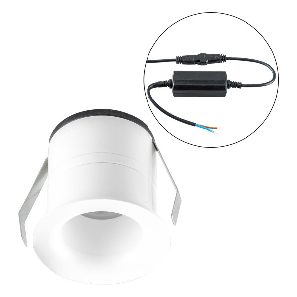 EVN LED Downlight weiß rund 55x53mm 7W 3000K 449lm 21-40° 200-240V IP44