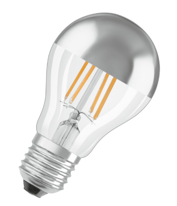 Osram Star Classic A60 LED Filament 6.5-50W/827 warmweiß 650lm E27 klar verspiegelt 300°