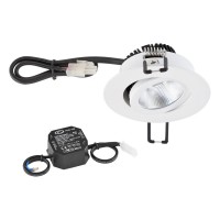 EVN Power-LED Leuchte inkl.Netzgerät weiß schwenkbar rund 83x37mm 8,4W 4000K 1060lm 21-40° 220-240V IP20  EVN Power-LED Leuchte inkl.Netzgerät weiß schwenkbar rund 83x37mm 8,4W 4000K 1060lm 21-40° 220-240V IP20