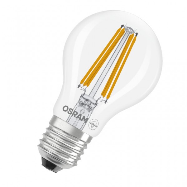 Osram / Ledvance Classic A LED Filament UltraEfficient 7.2-100W 827 warmweiß 1521lm E27 klar 300° 3er Pack 220-240V