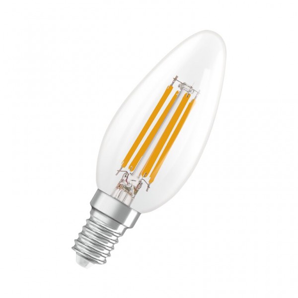 Osram / Ledvance Superstar Kerze B LED Filament 3.4-40W 827 warmweiß 470lm dimmbar E14 klar 320° 220-240V