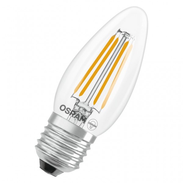 Osram / Ledvance Star Kerze B LED Filament 3.4-40W 827 warmweiß 470lm E27 klar 300° 220-240V