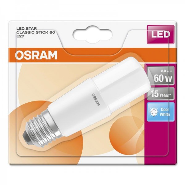Osram/LEDVANCE LED Star Classic Stick 7W 4000K kaltweiß 806 E27 matt nicht dimmbar