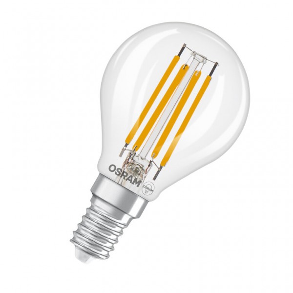 Osram / Ledvance Superstar Tropfen P LED Filament 3.4-40W 840 kaltweiß 470lm dimmbar E14 klar 320° 220-240V