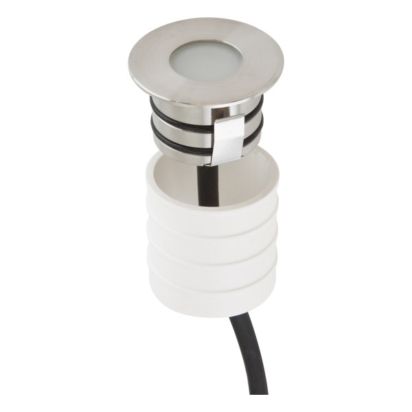 EVN LED Bodeneinbauleuchte Edelstahl Optik rund 45x36mm 3W 3000K >80° 12V IP65
