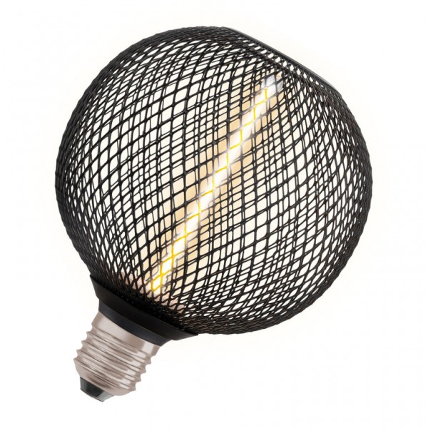 Osram / Ledvance Decor Globe G125 LED Filament Straw 3.5-14W 818 extra warmweiß 110lm dimmbar E27 schwarz 320° 220-240V