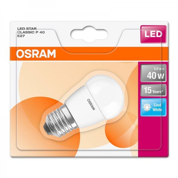 Osram/LEDVANCE LED Star Classic P 5W 4000K kaltweiß 470 E27 matt nicht dimmbar