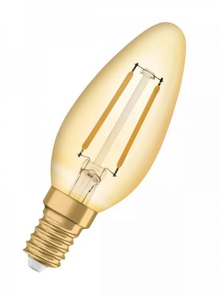 Osram Vintage 1906 Classic B35 LED Filament 1.5W/824 warmweiß 120lm gold E14