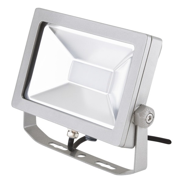 EVN LED Strahler Silber schwenkbar rechteckig 265x40x195mm 30W 3000K 2609lm >80° 220-240V IP65