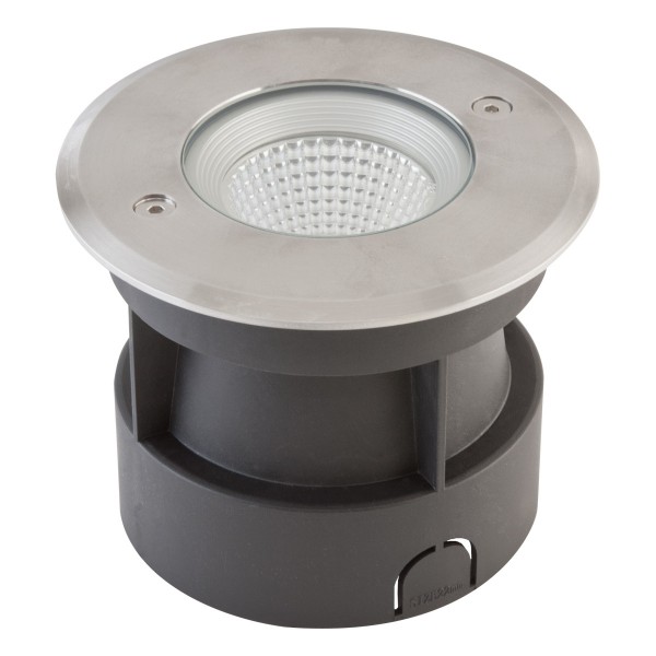EVN LED Bodeneinbauleuchte Edelstahl Optik rund 120x94mm 6W 4000K 432lm 41-80° 100-240V IP67