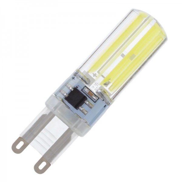 Modee LED COB Silikon Stiftsockellampe 5W/860 tageslichtweiß 400lm G9 klar