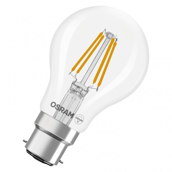 Osram / Ledvance Star Classic A LED Filament 3.4-40W 827 warmweiß 470lm B22d klar 300° 220-240V