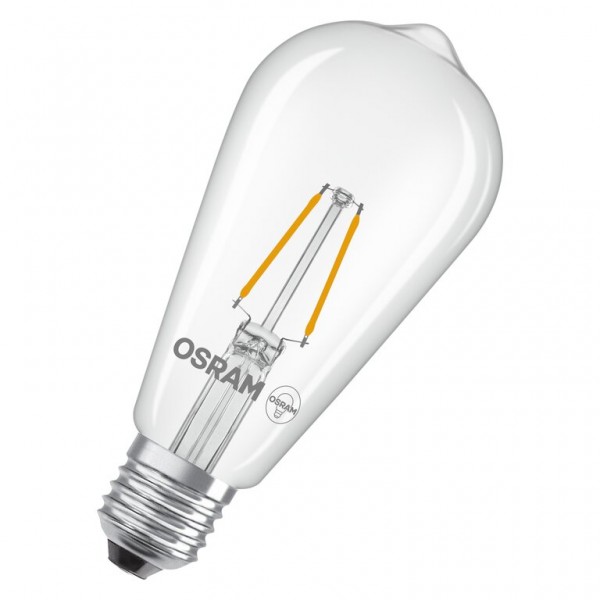 Osram / Ledvance Star Edison ST LED Filament 1.8-25W 827 warmweiß 250lm E27 klar 300° 220-240V