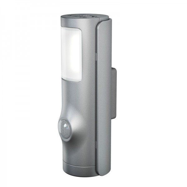 Sonderposten - Osram LED Wandleuchte Nightlux Torch 0,35W/840 10lm kaltweiß nicht dimmbar silber IP54