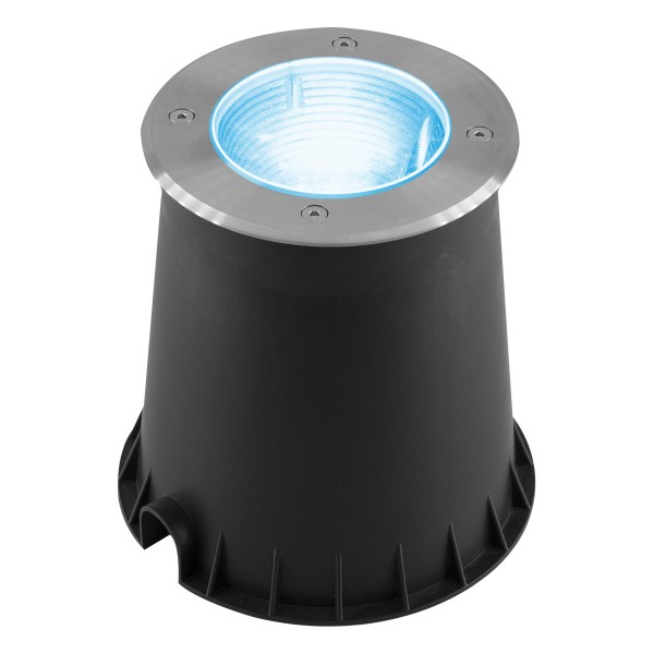 EVN LED Bodeneinbauleuchte Edelstahl Optik schwenkbar rund 180x192mm 8W 3000K 330lm 41-80° 24V IP67