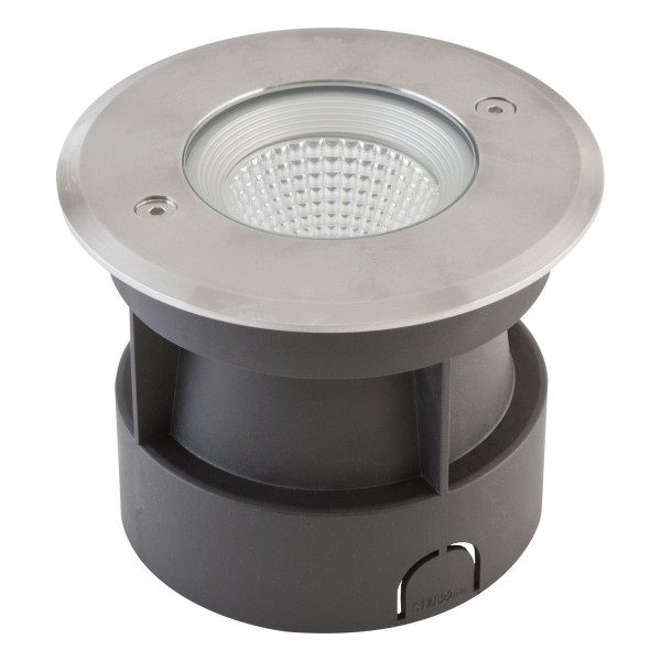 EVN LED Bodeneinbauleuchte Edelstahl Optik rund 120x94mm 6W 3000K 420lm 41-80° 100-240V IP67