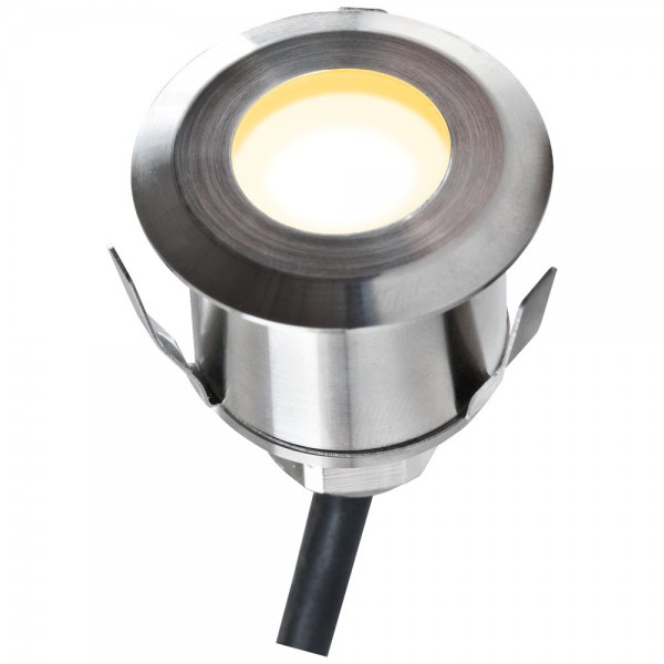 EVN Power-LED Bodeneinbauleuchte Edelstahl Optik rund 35x40mm 1W 3000K 100lm >80° 12V IP67