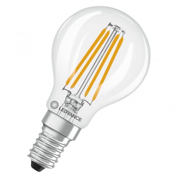 Osram / Ledvance Tropfen P LED Filament Performance 3.4-40W 827 warmweiß 470lm E14 klar 300° 220-240V