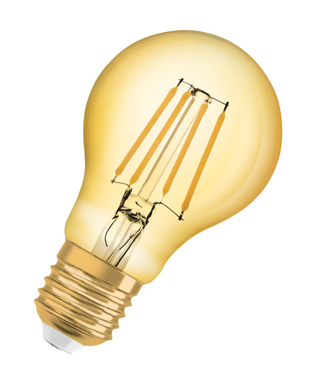 Osram LED Vintage 1906 Classic A Filament Gold 6,5-50W/824 E27 650lm klar warmweiß 320° nicht dimmbar