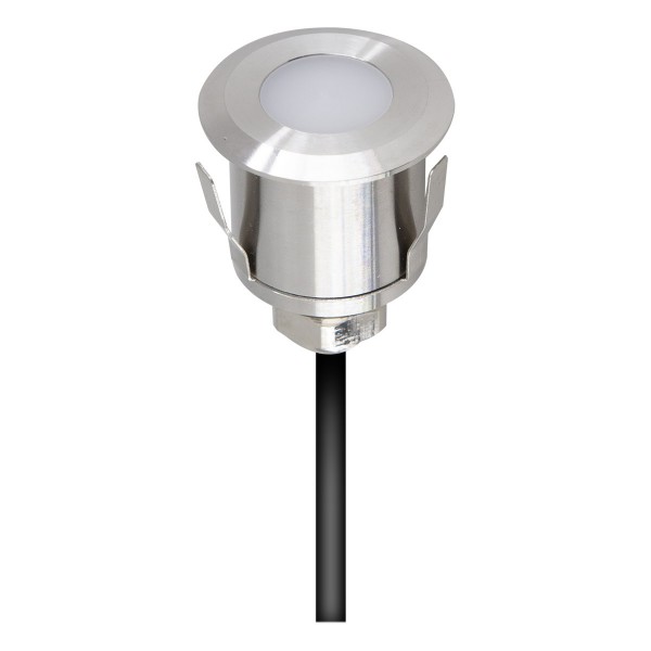 EVN runde Power-LED Bodeneinbauleuchte 35x40mm 12V 1W 120lm 6000K IP67 >80° Edelstahl Optik