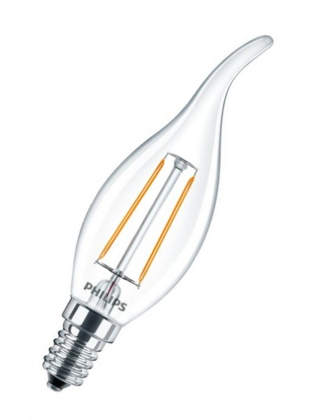 Osram Star Classic BA=Windstoß LED Filament 2.5W/827 warmweiß 250lm klar E14