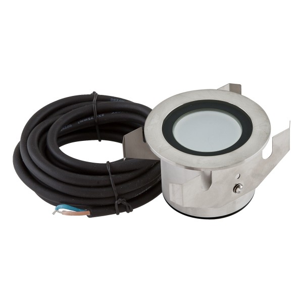 EVN LED Bodeneinbauleuchte Edelstahl Optik rund 76x48mm 3W 3000K 170lm >80° IP68