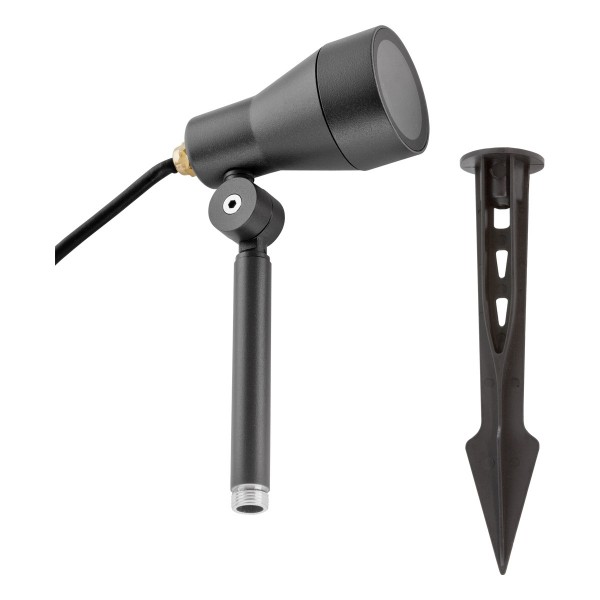 EVN Leuchte anthrazit schwenkbar rund 65x420mm 220-240V IP54 mit Erdspieß